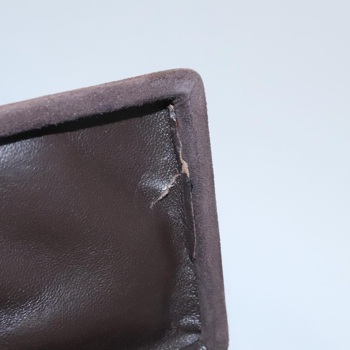 CHANEL Matelasse Hand Bag Suede Brown CC 107629