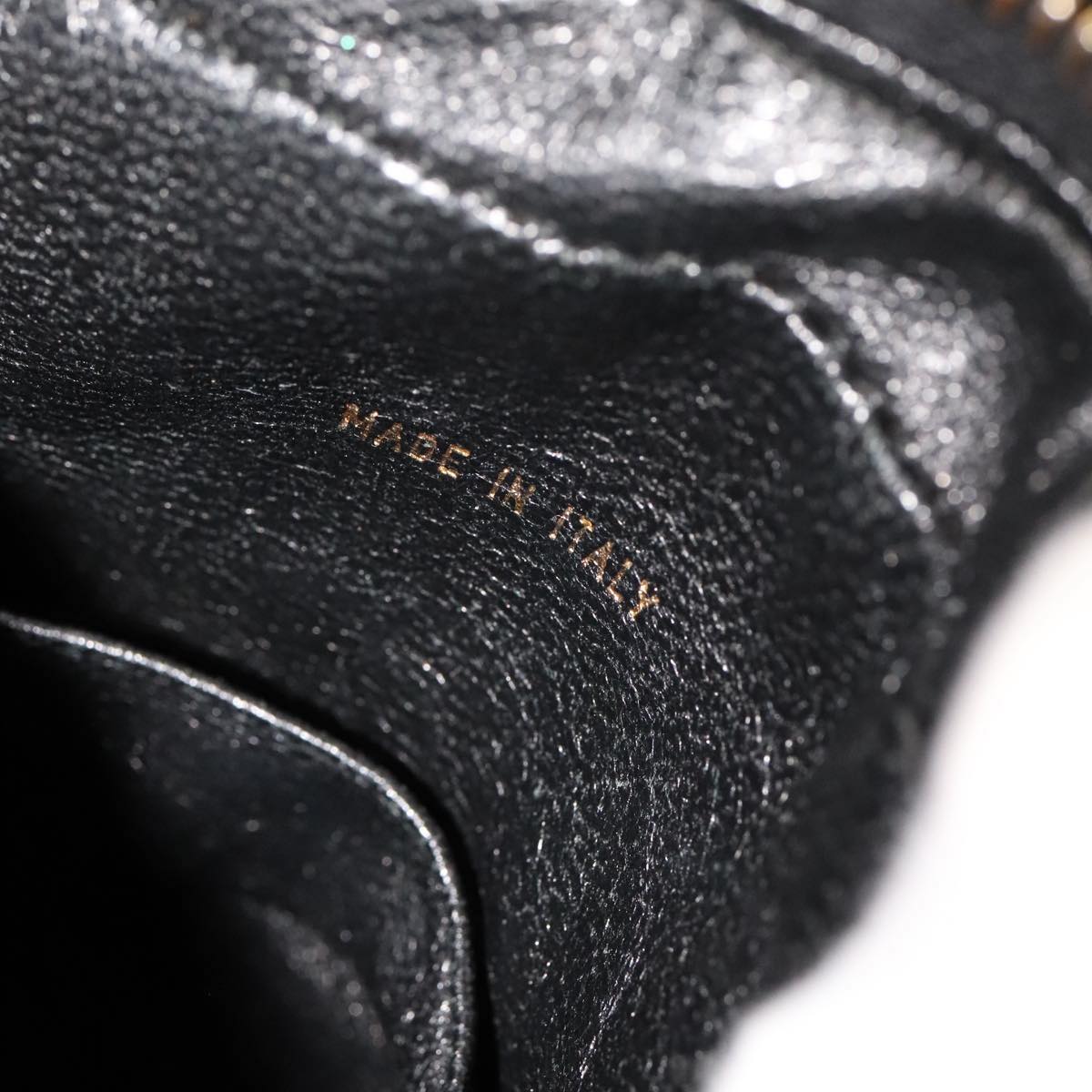 CHANEL Matelasse Hand Bag Suede Black CC 107630