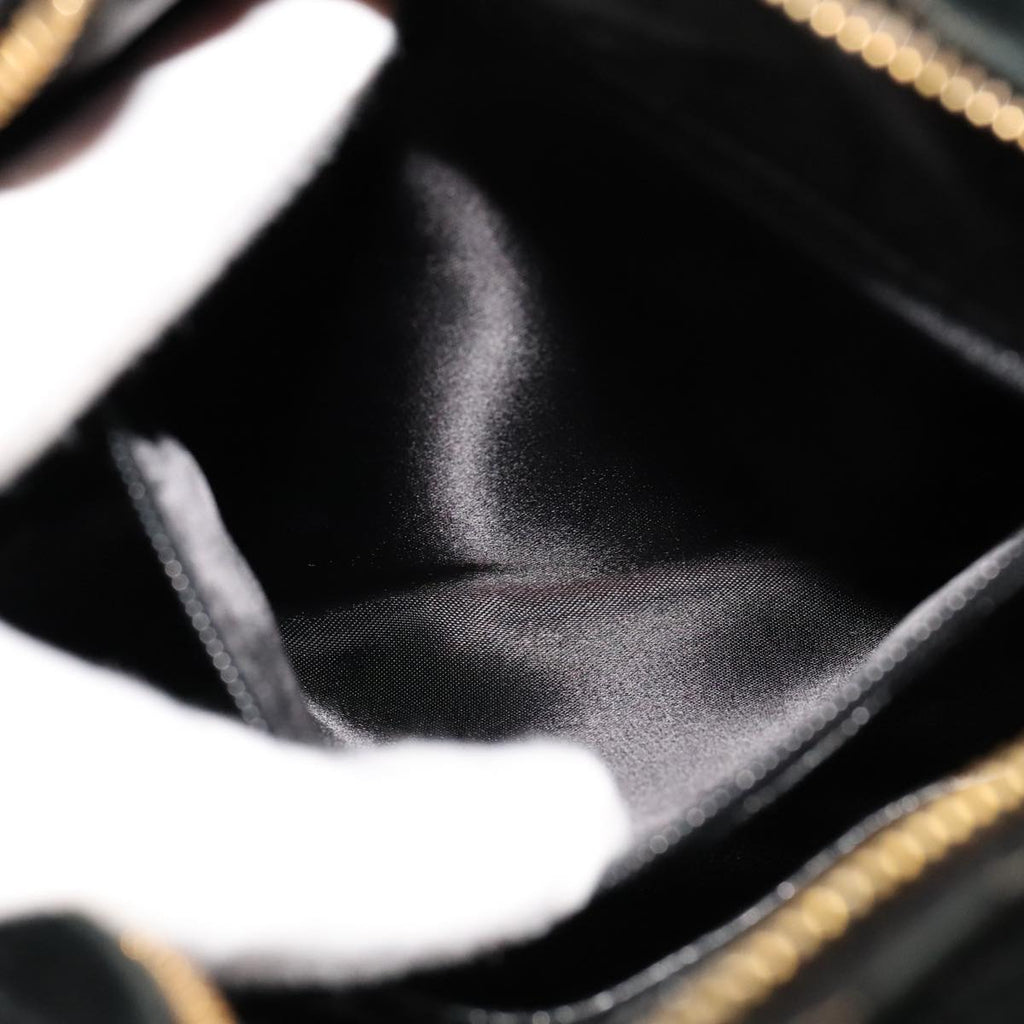 CHANEL Matelasse Hand Bag Suede Black CC 107630