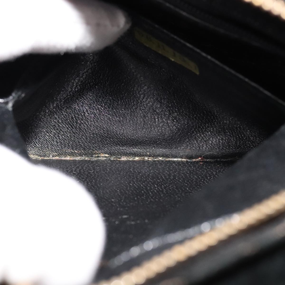 CHANEL Matelasse Hand Bag Suede Black CC 107630