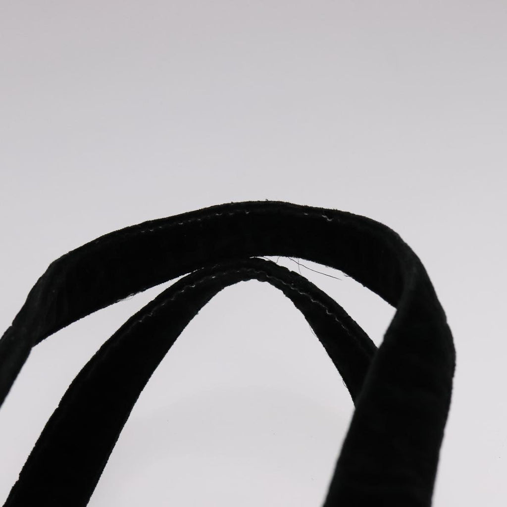 CHANEL Matelasse Hand Bag Suede Black CC 107630