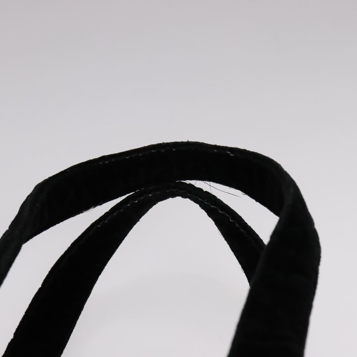 CHANEL Matelasse Hand Bag Suede Black CC 107630