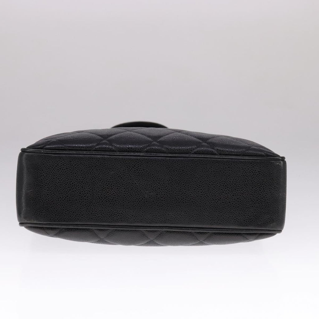 CHANEL Matelasse Tote Bag Caviar Skin Black CC 107636