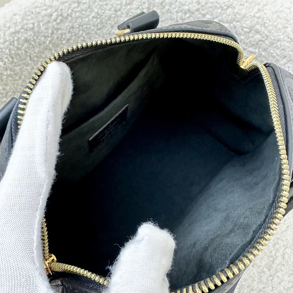 LV Speedy Bandouliere 20 in Black Giant Monogram Empreinte Leather and GHW