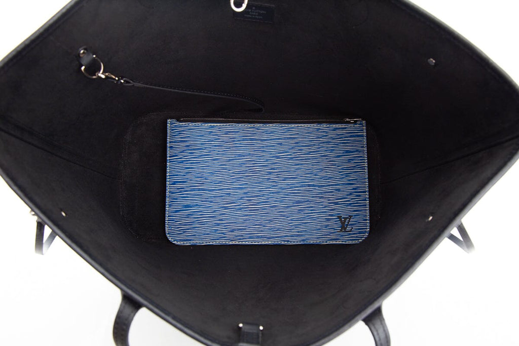 Louis Vuitton 2016 Blue Epi Denim Neverfull Handbag