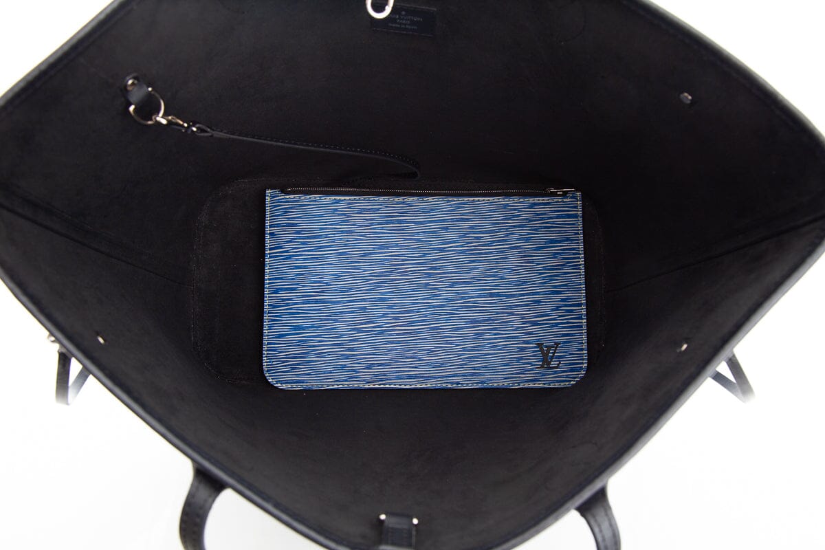 Louis Vuitton 2016 Blue Epi Denim Neverfull Handbag