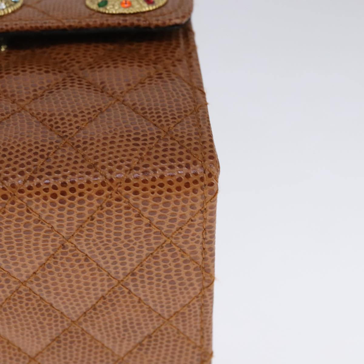 FENDI Vanity Hand Bag Leather 2way Brown 108006A
