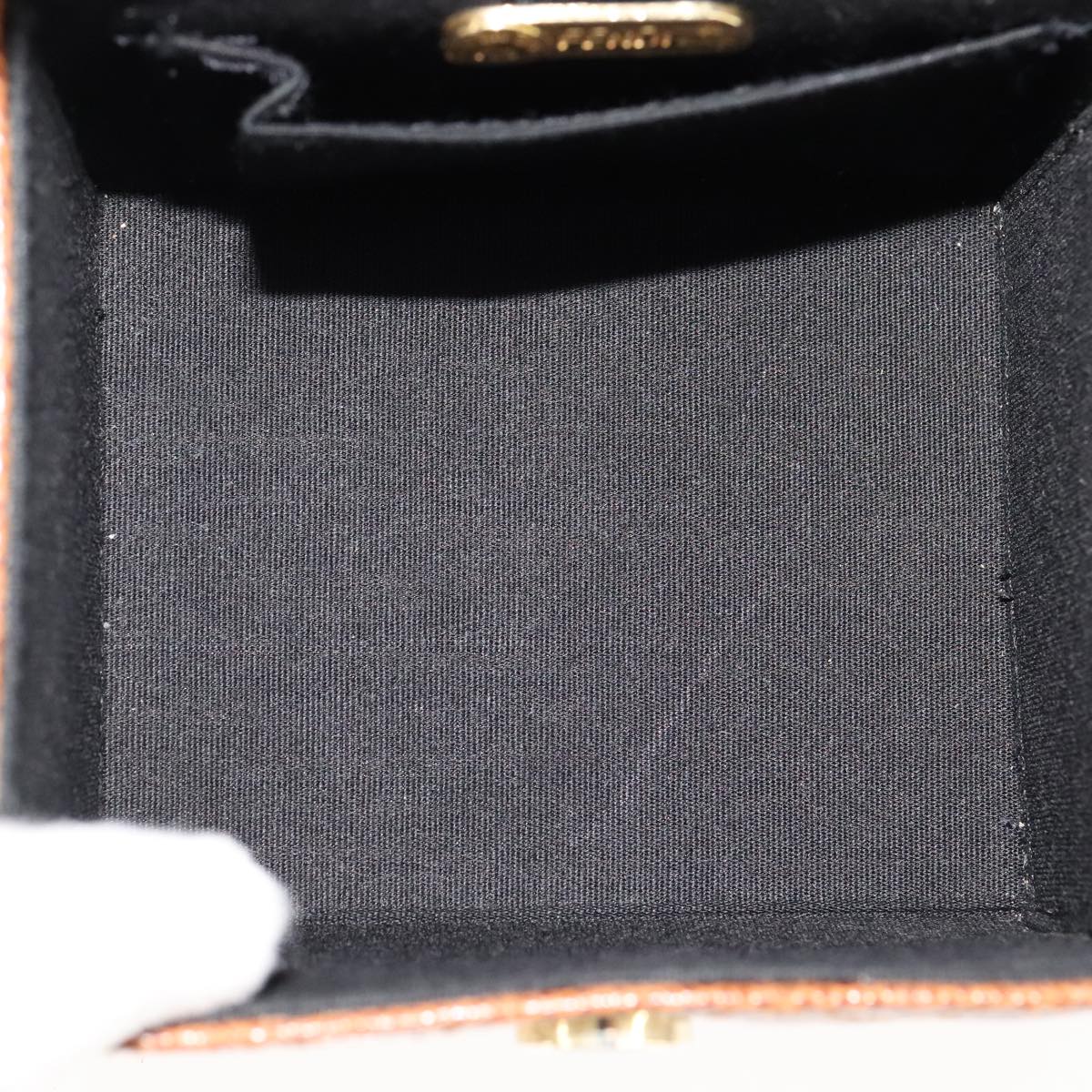 FENDI Vanity Hand Bag Leather 2way Brown 108006A