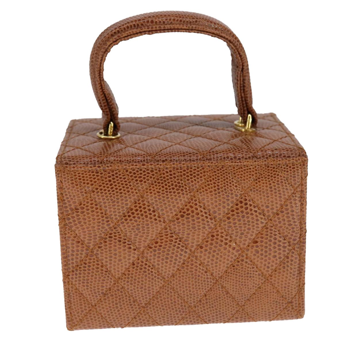 FENDI Vanity Hand Bag Leather 2way Brown 108006A