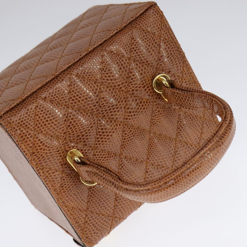 FENDI Vanity Hand Bag Leather 2way Brown 108006A