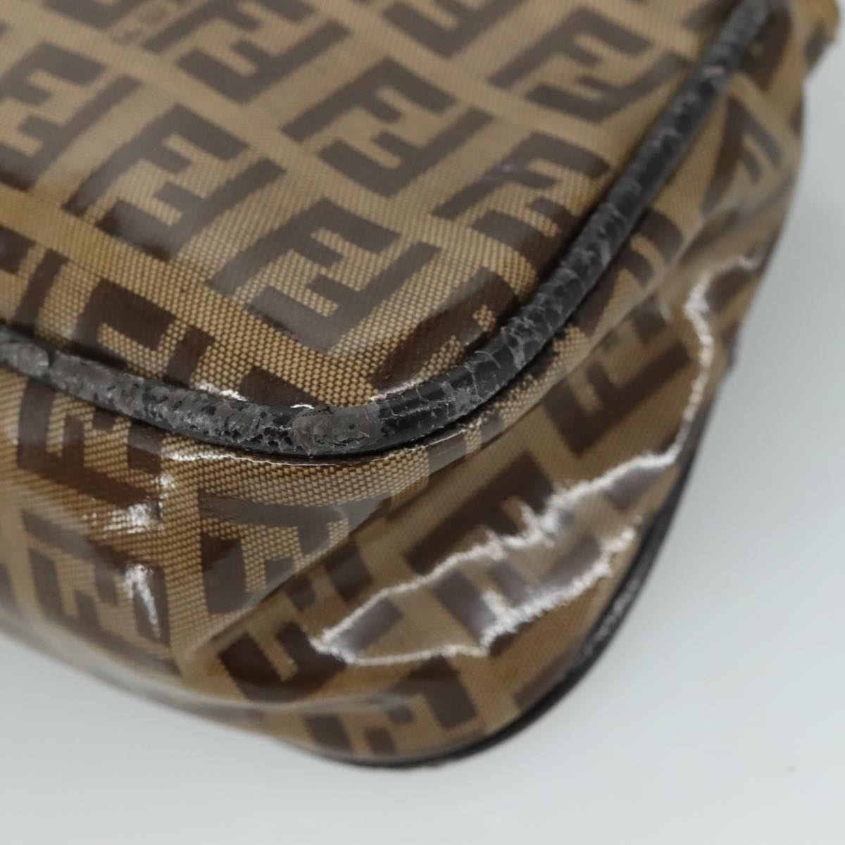 FENDI Zucchino Canvas Pouch Brown 108302