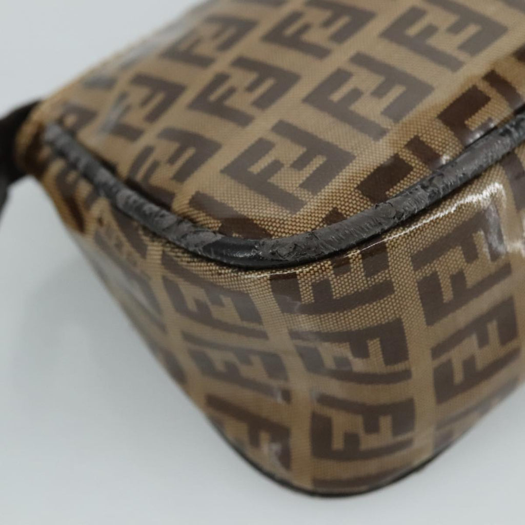 FENDI Zucchino Canvas Pouch Brown 108302