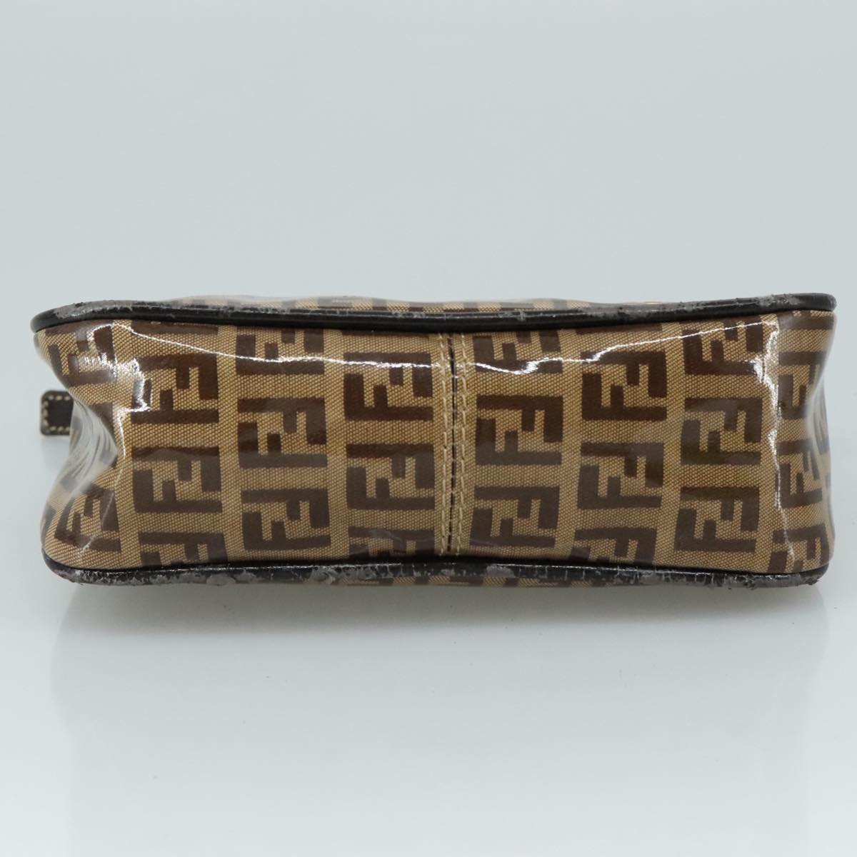 FENDI Zucchino Canvas Pouch Brown 108302
