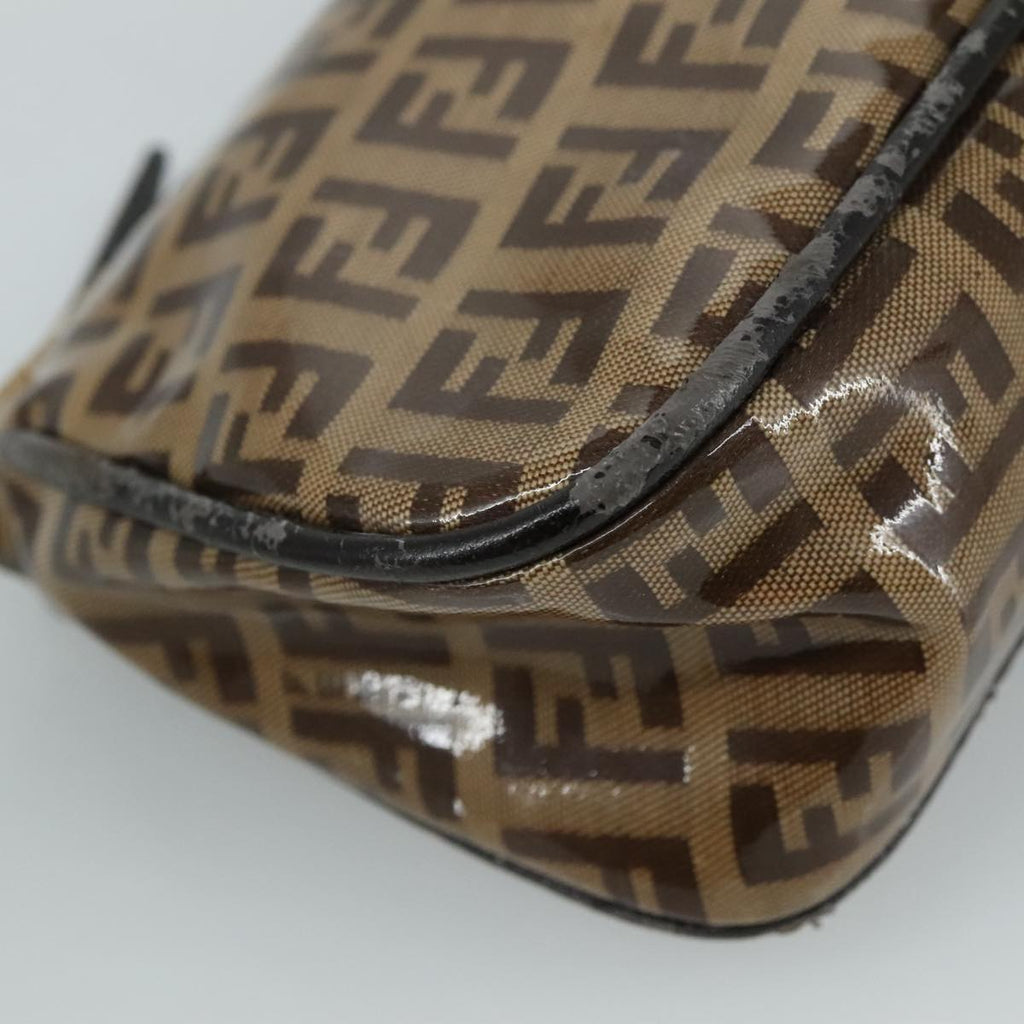FENDI Zucchino Canvas Pouch Brown 108302