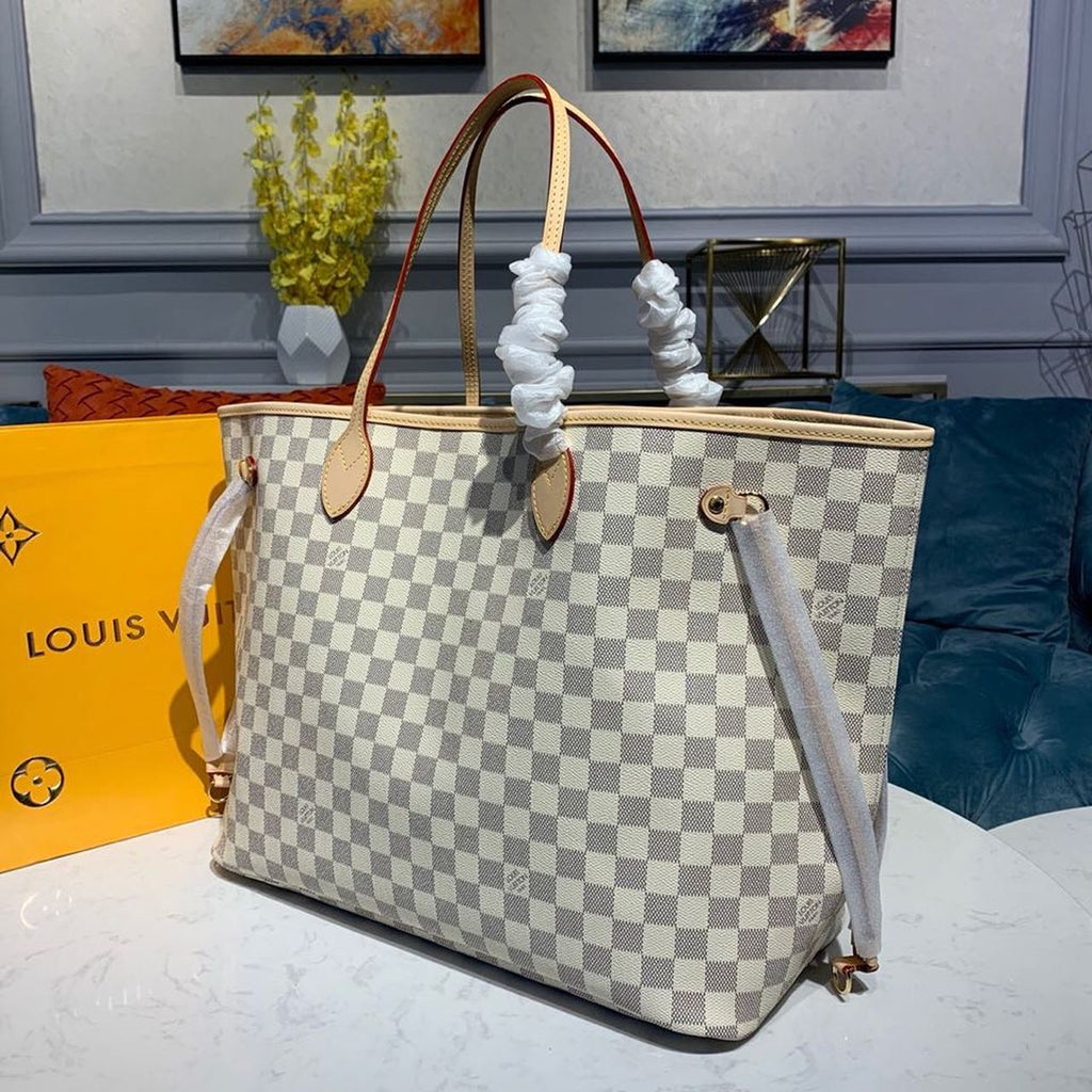 Louis Vuitton Neverfull GM Tote Bag Damier Azur Canvas Beige For Women, WomenÃ¢â‚¬â„¢s Handbags, Shoulder Bags 15.4in/39cm LV N41360