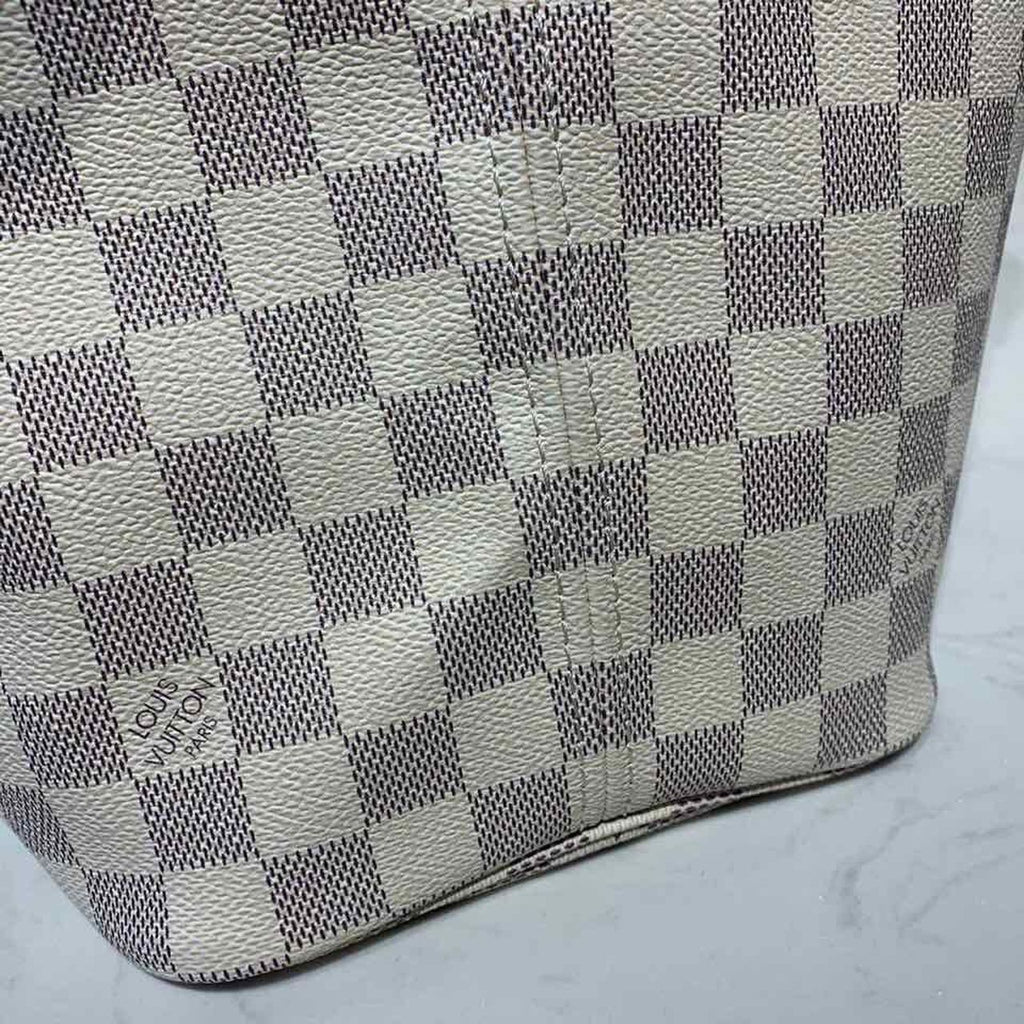 LV Neverfull MM Tote Bag Damier Azur Canvas Rose Ballerine Pink For Women, WoBags, Shoulder Bags 12.2in/31cm LV N41605