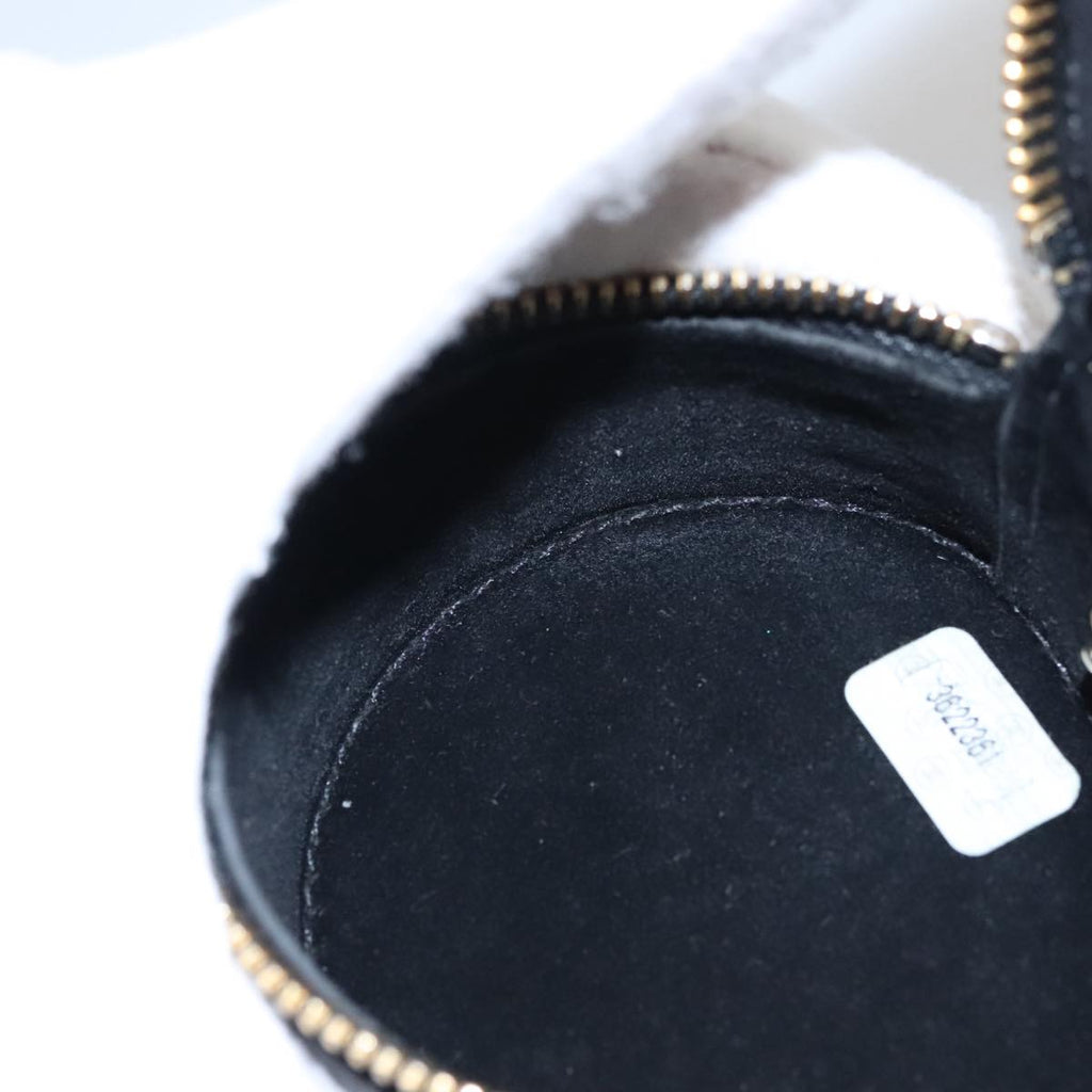 CHANEL COCO Mark Jewelry Case Caviar Skin Black Gold CC 108555