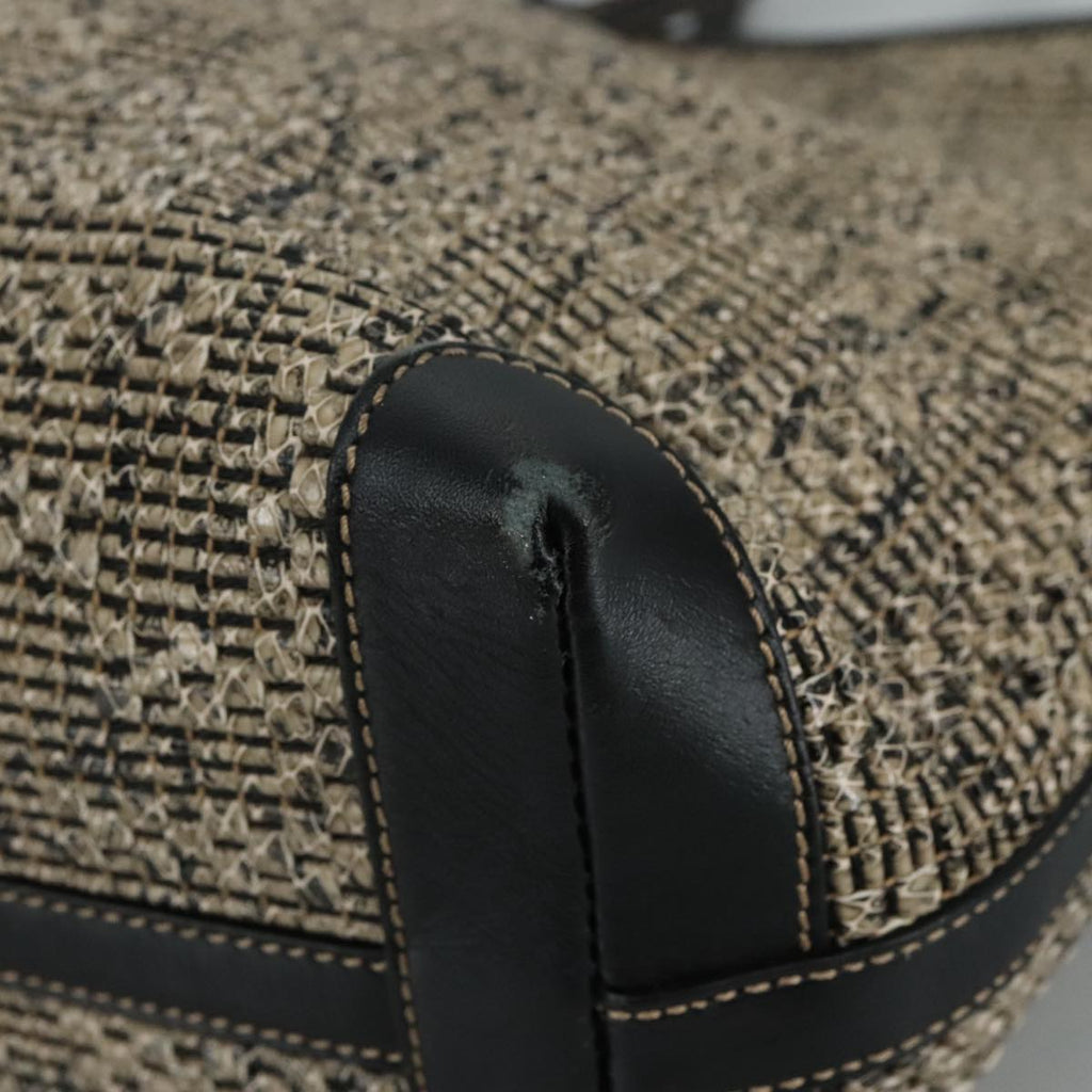 FENDI Zucca Canvas Tote Bag PVC Leather Beige Black 108584