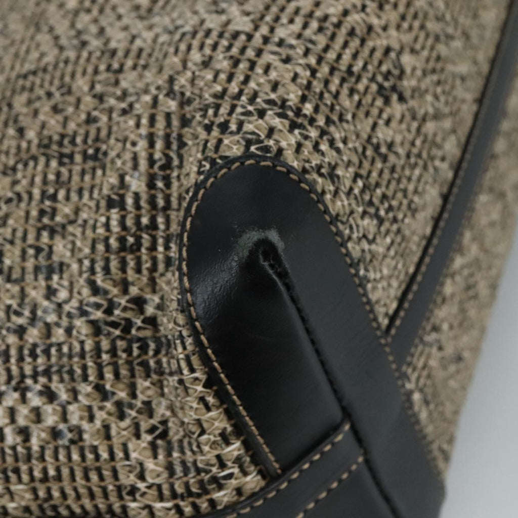 FENDI Zucca Canvas Tote Bag PVC Leather Beige Black 108584