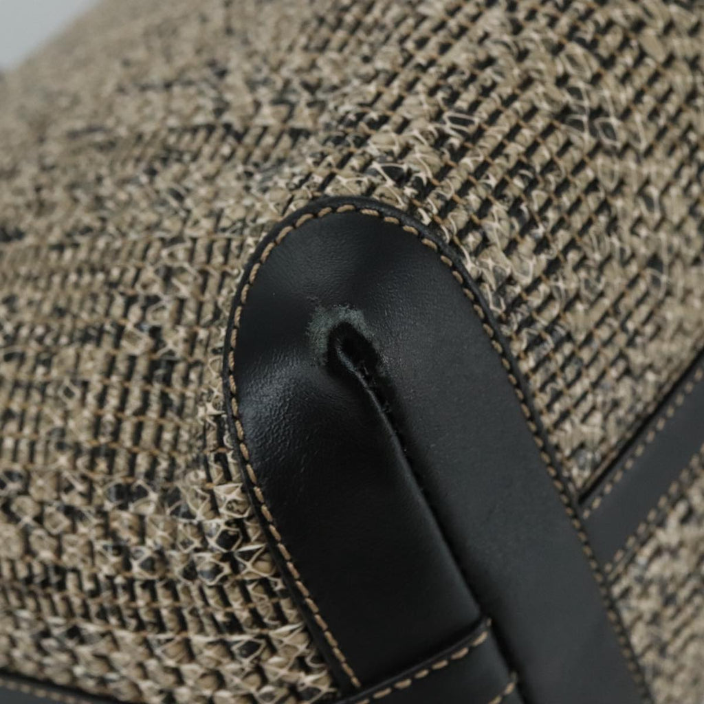 FENDI Zucca Canvas Tote Bag PVC Leather Beige Black 108584