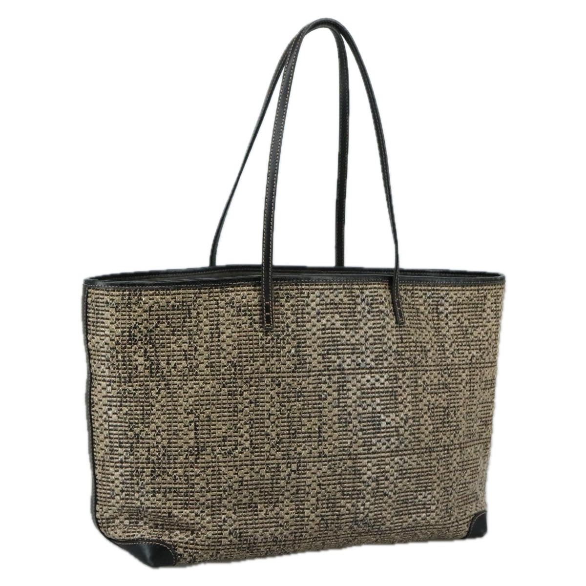 FENDI Zucca Canvas Tote Bag PVC Leather Beige Black 108584