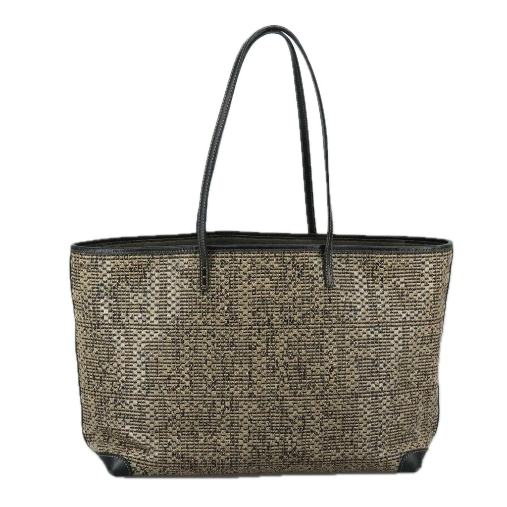 FENDI Zucca Canvas Tote Bag PVC Leather Beige Black 108584