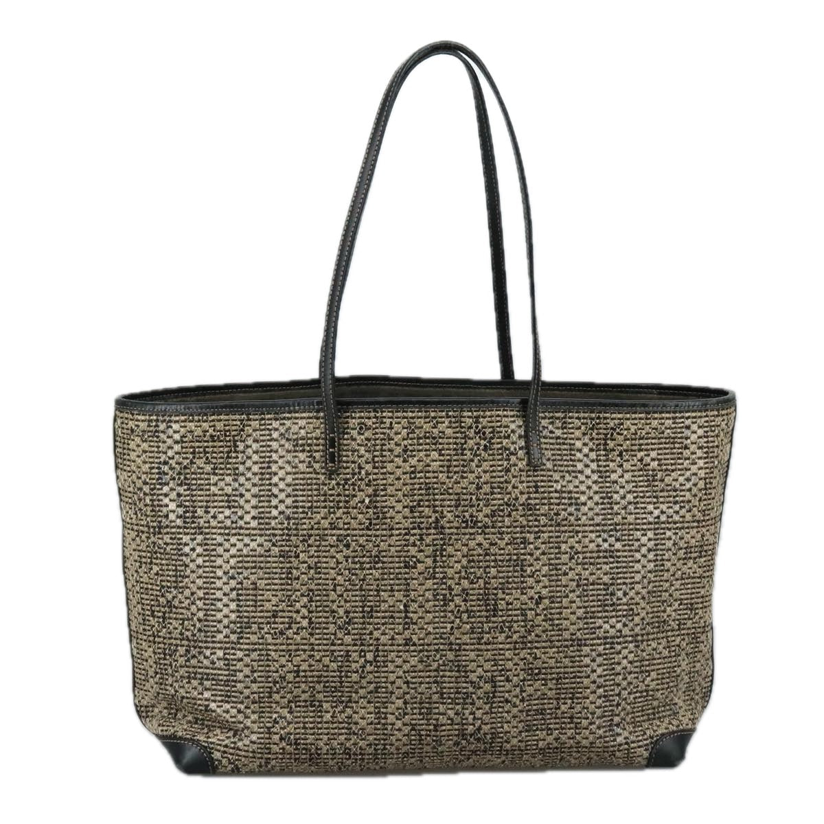 FENDI Zucca Canvas Tote Bag PVC Leather Beige Black 108584