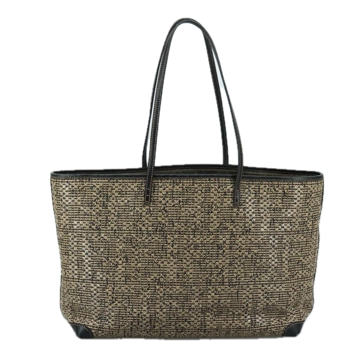 FENDI Zucca Canvas Tote Bag PVC Leather Beige Black 108584