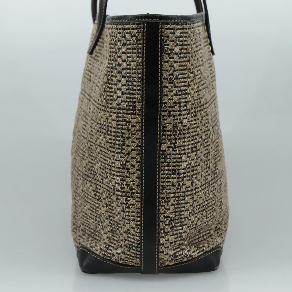 FENDI Zucca Canvas Tote Bag PVC Leather Beige Black 108584