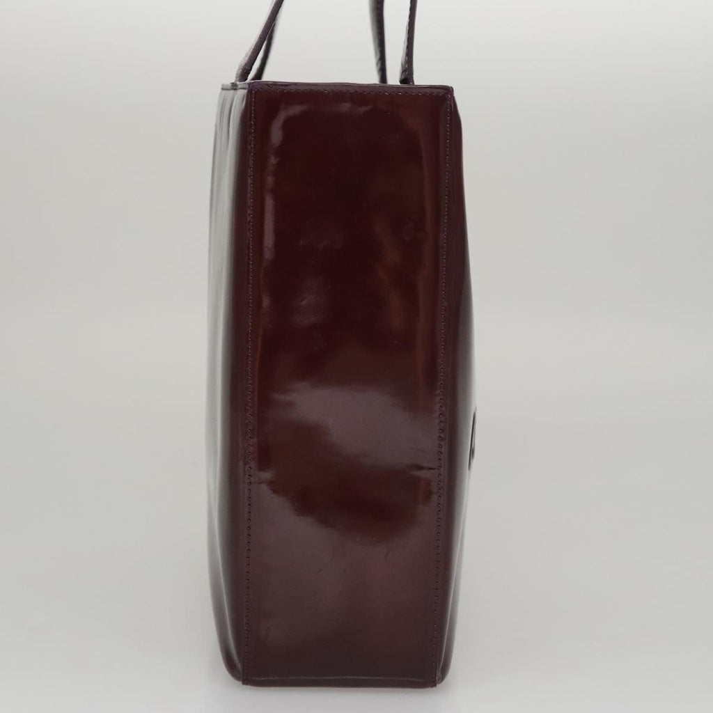 CHANEL Tote Bag Patent leather Purple CC 108601