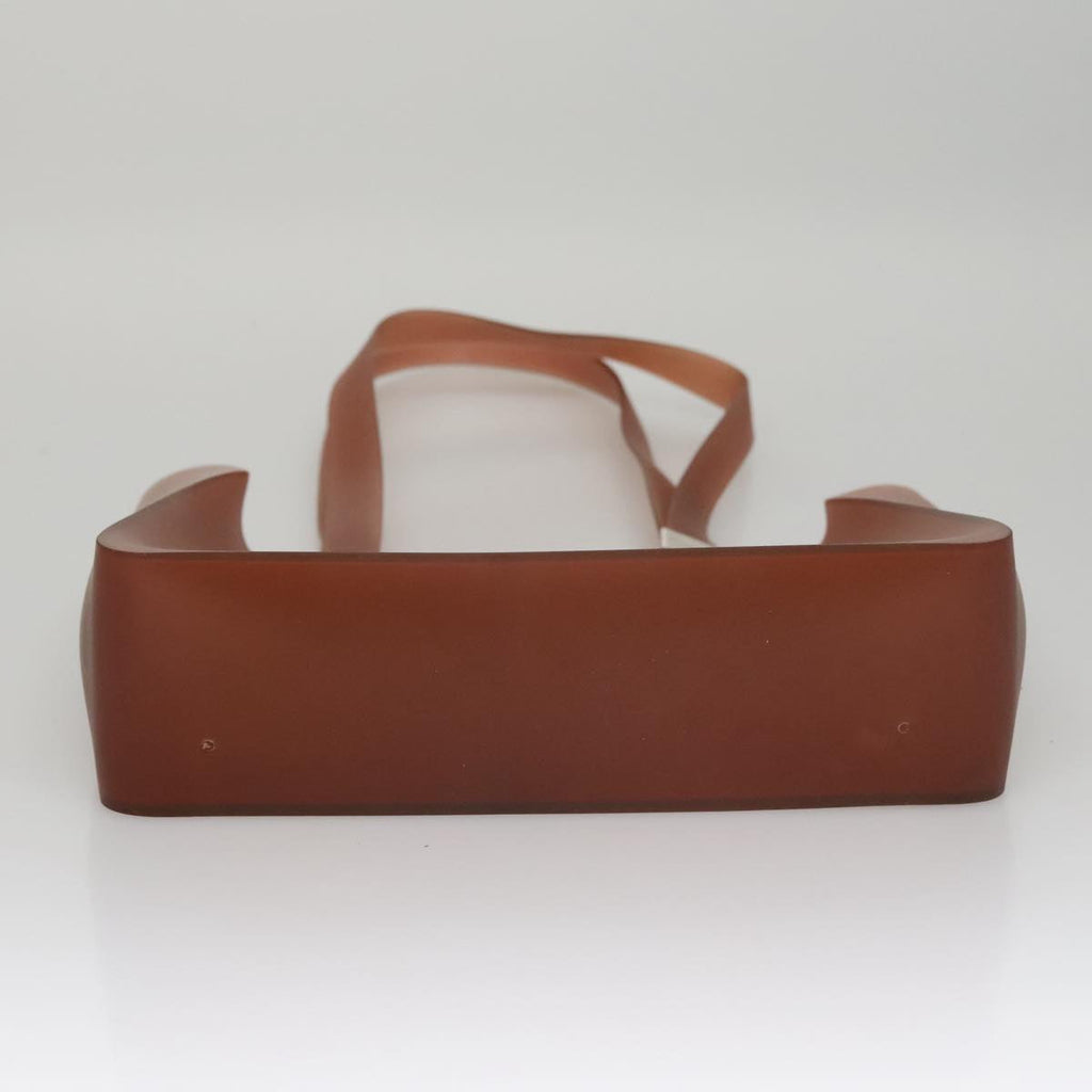 CHANEL Tote Bag Rubber Brown CC 108641