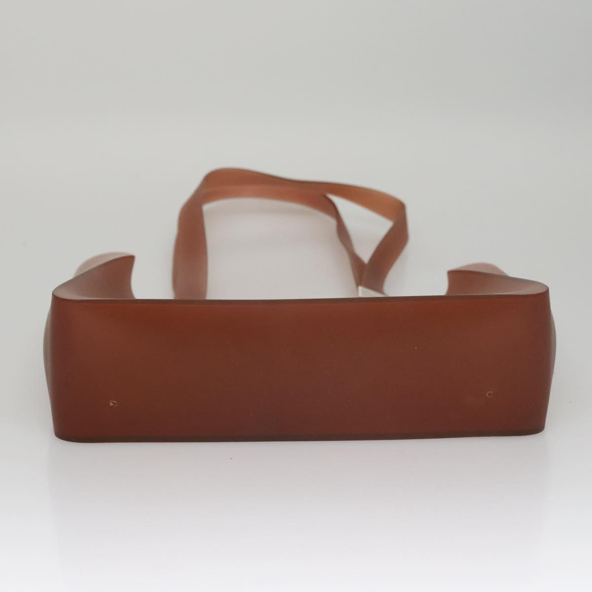 CHANEL Tote Bag Rubber Brown CC 108641
