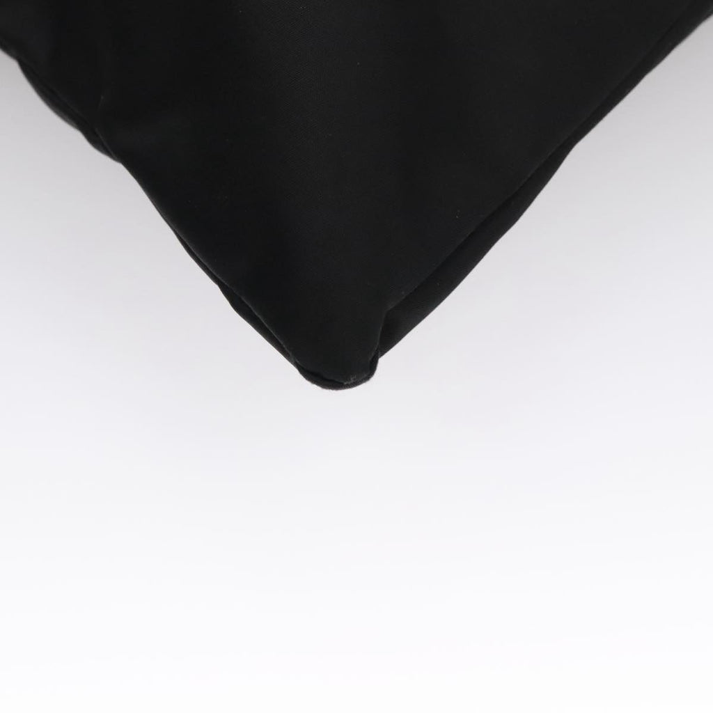 FENDI Shoulder Bag Nylon Leather Black Silver 108665