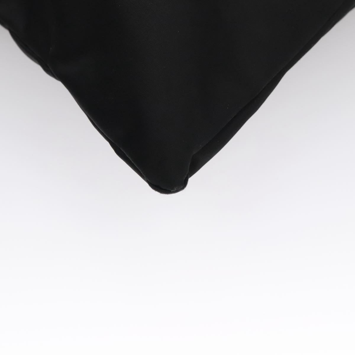 FENDI Shoulder Bag Nylon Leather Black Silver 108665