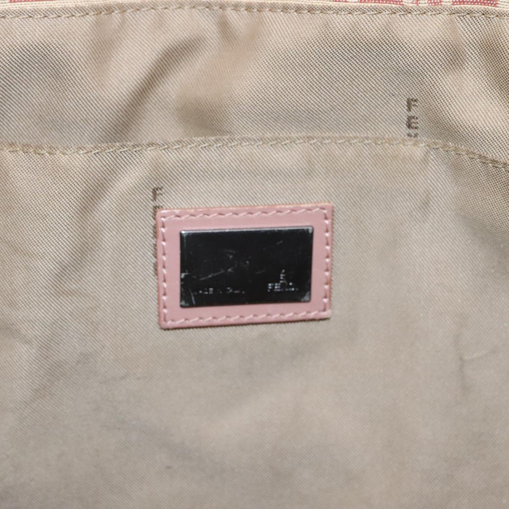 FENDI Zucchino Canvas Tote Bag Pink 108691