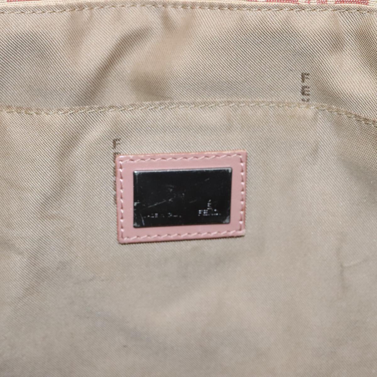 FENDI Zucchino Canvas Tote Bag Pink 108691