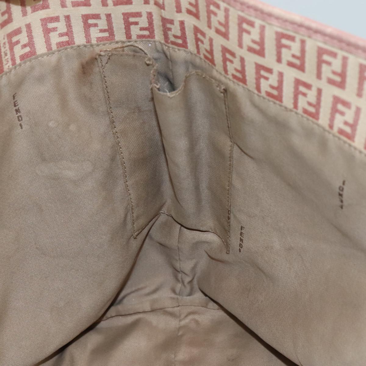 FENDI Zucchino Canvas Tote Bag Pink 108691