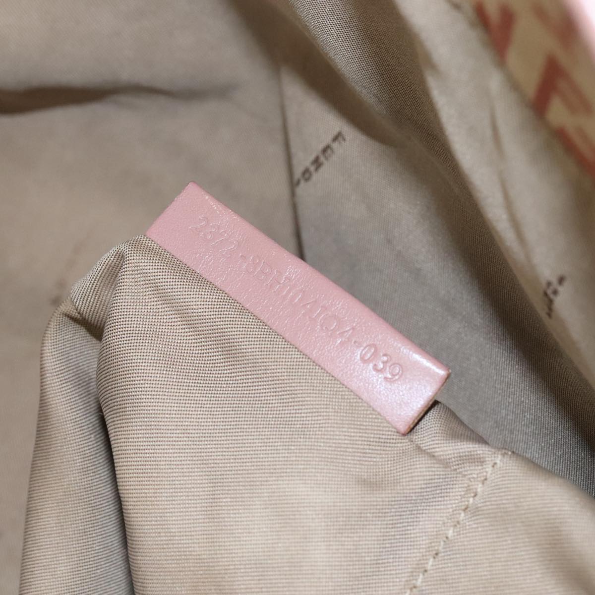 FENDI Zucchino Canvas Tote Bag Pink 108691