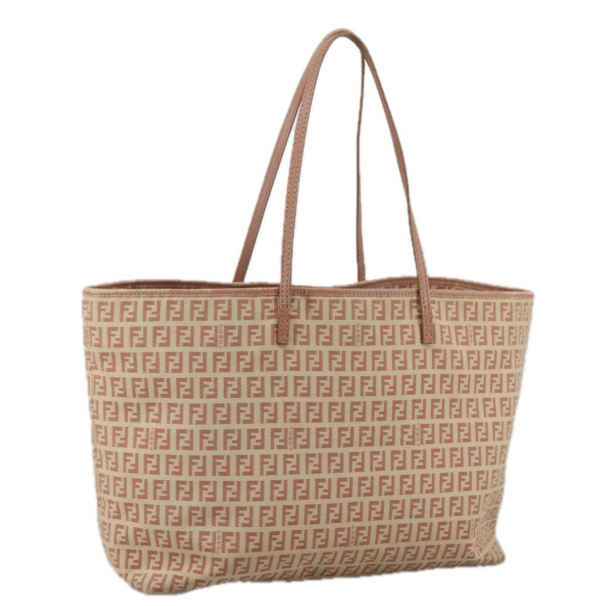 FENDI Zucchino Canvas Tote Bag Pink 108691