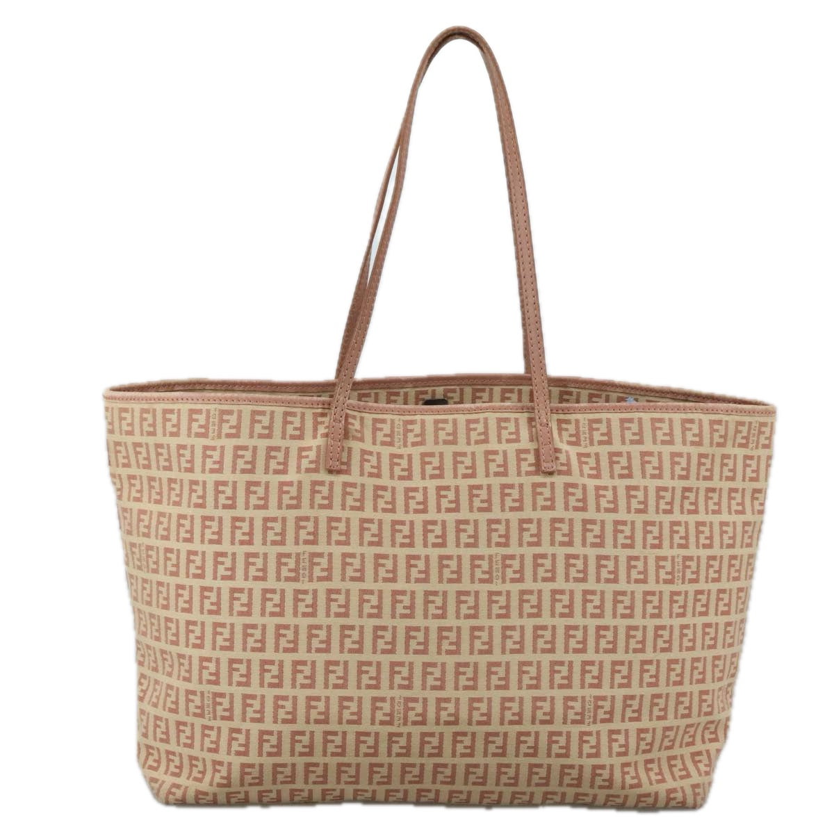 FENDI Zucchino Canvas Tote Bag Pink 108691