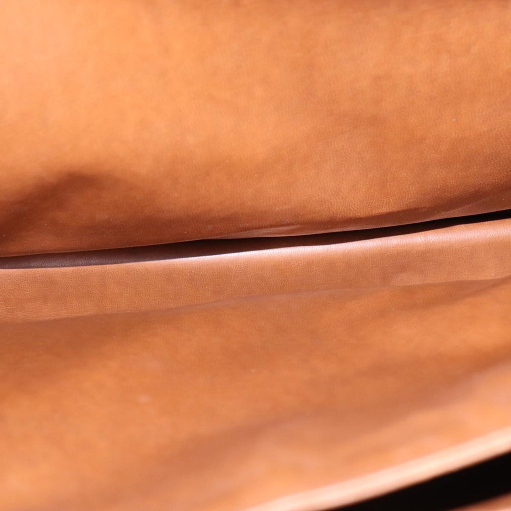 CHANEL Matelasse Deca COCO Mark Hand Bag Lamb Skin Brown CC 108740