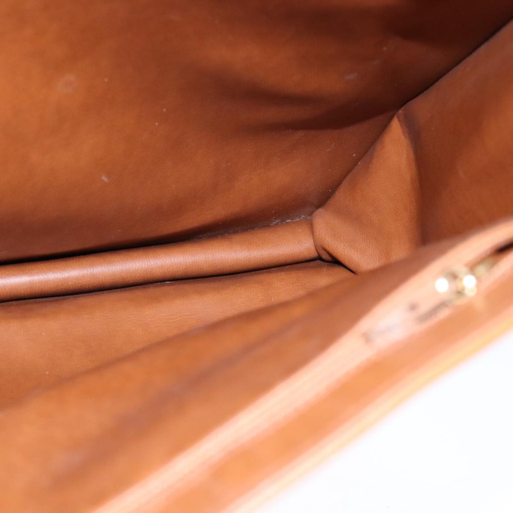 CHANEL Matelasse Deca COCO Mark Hand Bag Lamb Skin Brown CC 108740