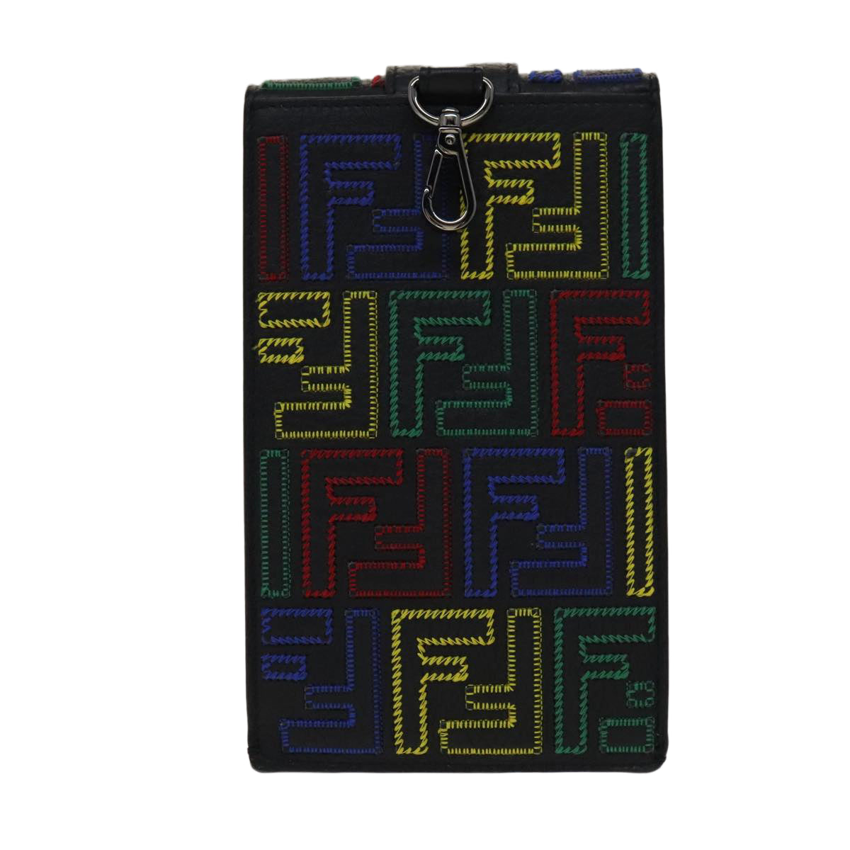FENDI Zucca Canvas Smartphone holder Pouch Leather Multicolor 7AS120 108838