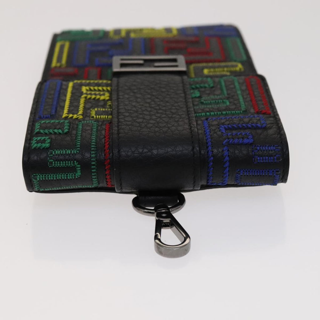 FENDI Zucca Canvas Smartphone holder Pouch Leather Multicolor 7AS120 108838