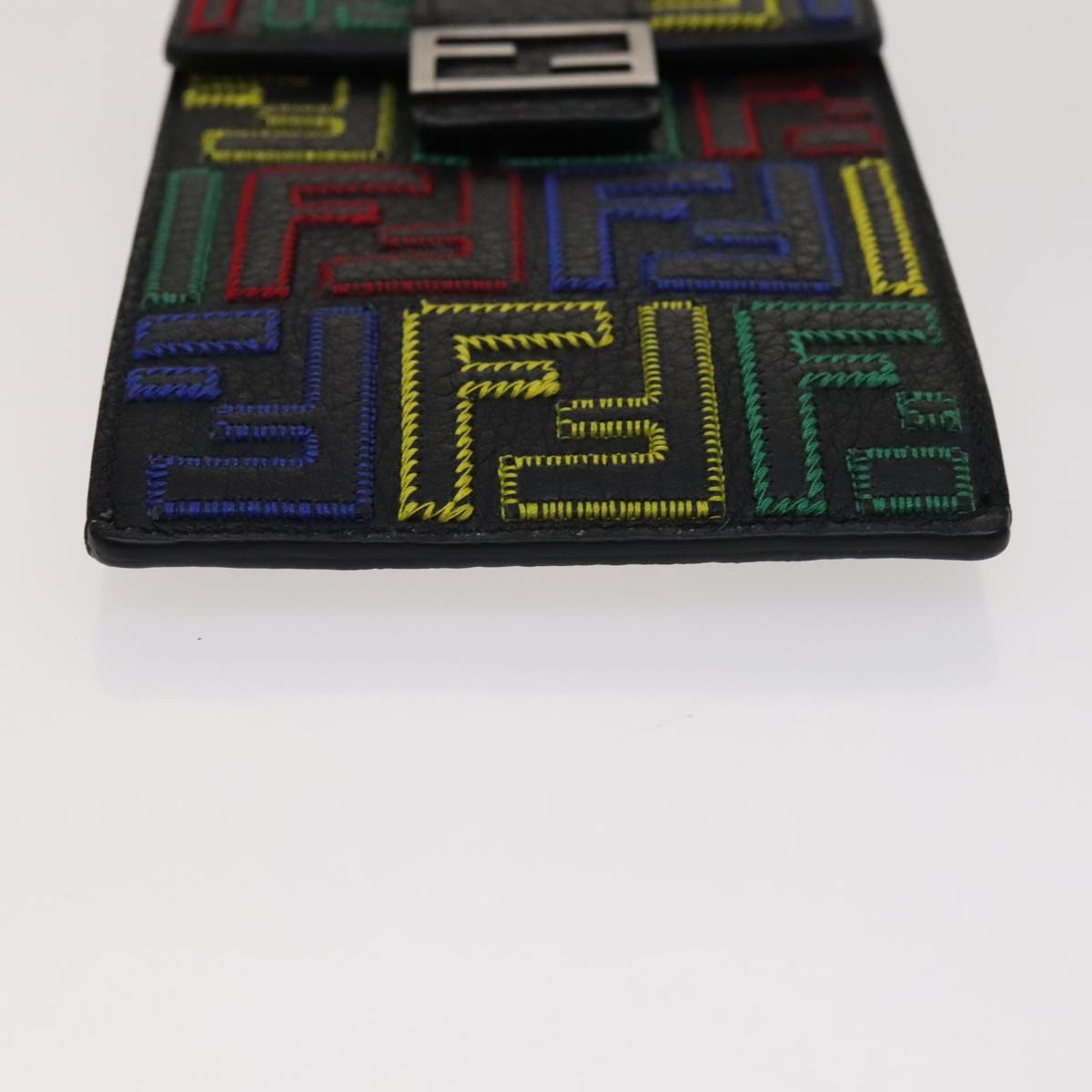 FENDI Zucca Canvas Smartphone holder Pouch Leather Multicolor 7AS120 108838