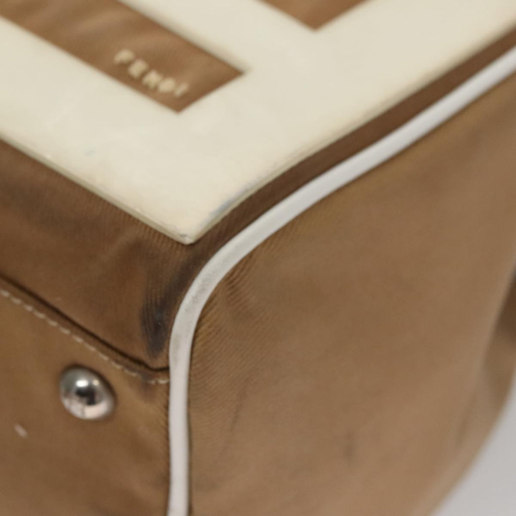 FENDI Hand Bag Canvas Beige 108950