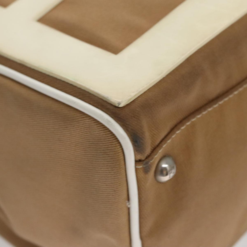 FENDI Hand Bag Canvas Beige 108950