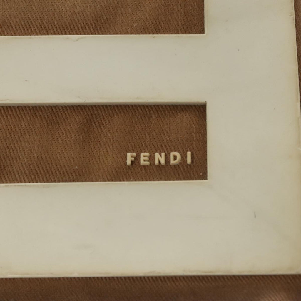 FENDI Hand Bag Canvas Beige 108950