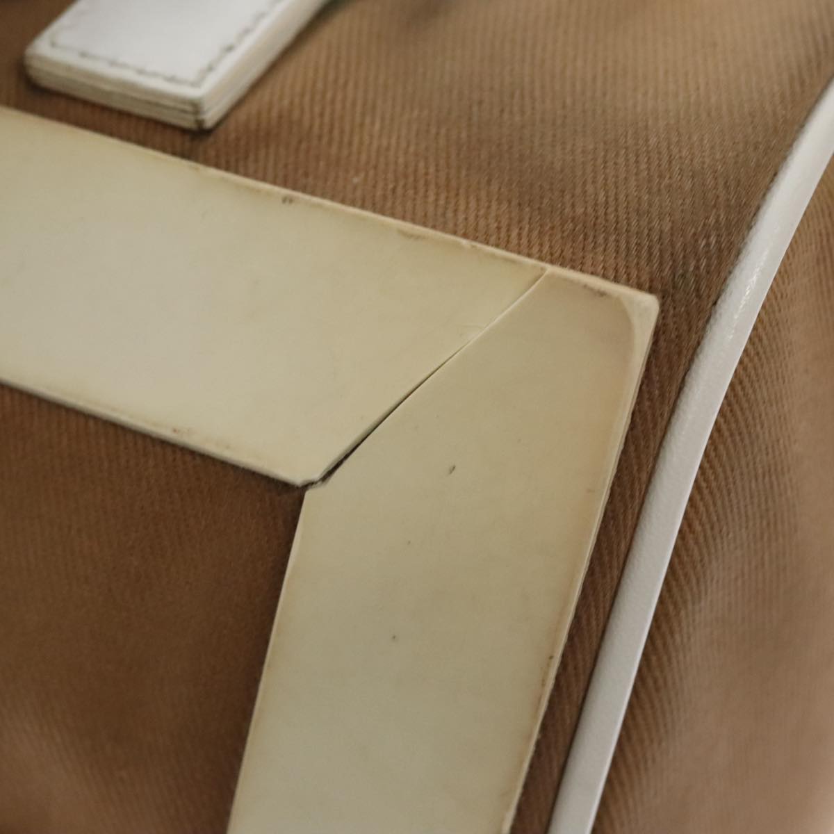 FENDI Hand Bag Canvas Beige 108950