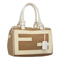 FENDI Hand Bag Canvas Beige 108950